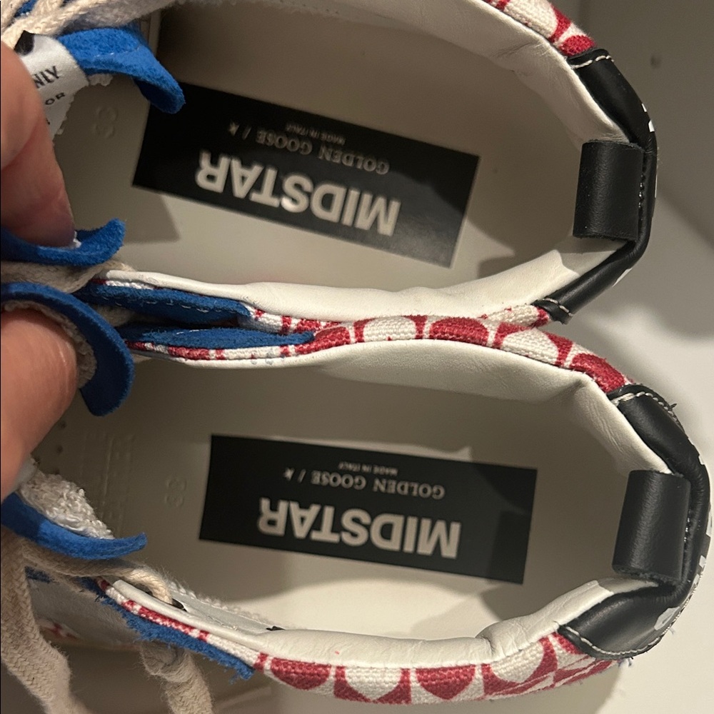 Golden Goose Blue and Red Heart Sneakers 38 - Picture 4 of 15
